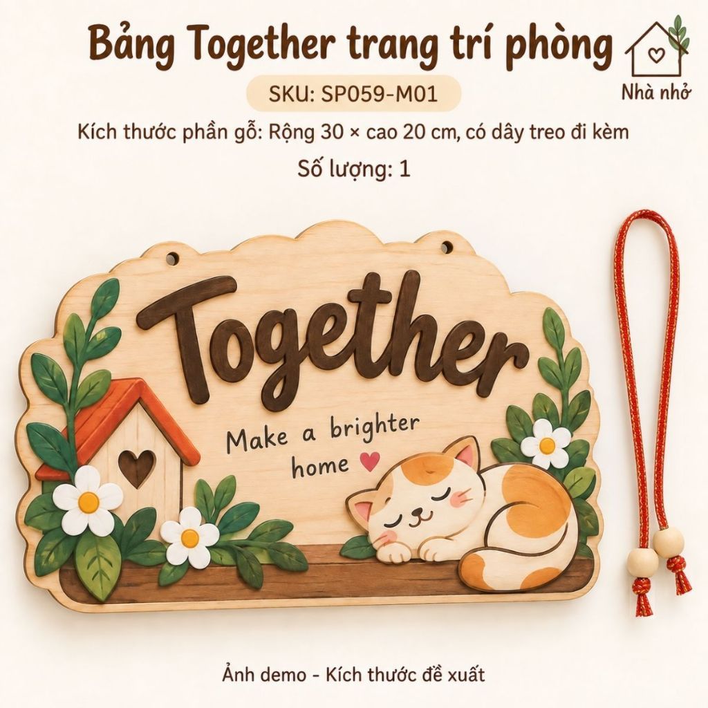 Bảng gỗ Together — ảnh listing minh họa
