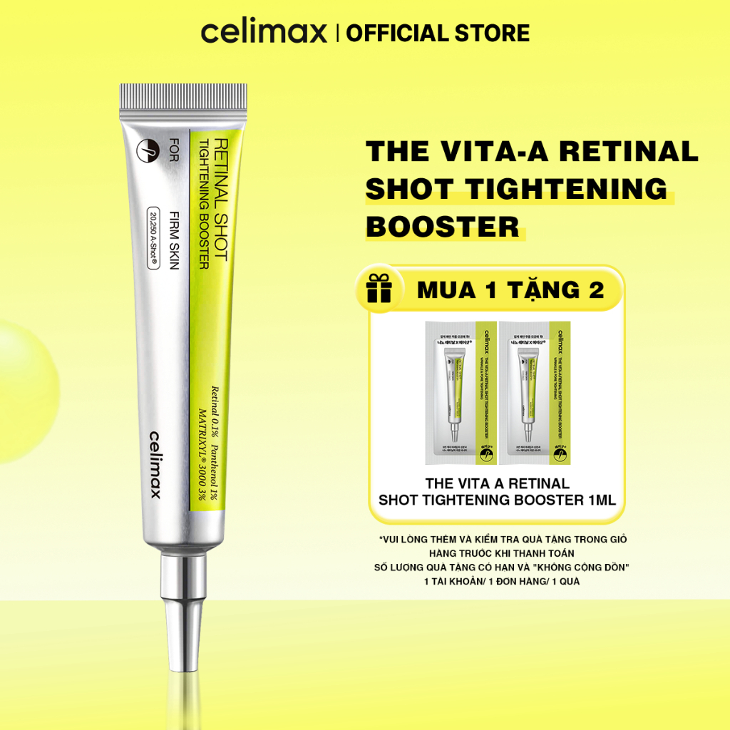 Tinh Chất Hỗ Trợ Chống Lão Hóa Thu Nhỏ Lỗ Chân Lông celimax The Vita A Retinal Shot Tightening Booster 15ml [1]