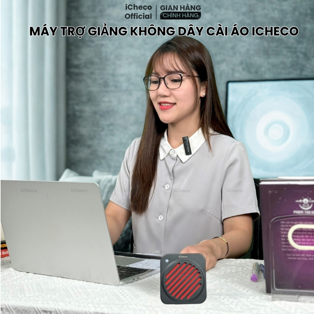 Máy trợ giảng không dây mic cài áo nhỏ gọn cho giáo viên, hướng dẫn viên có…