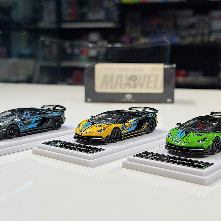 XE MÔ HÌNH LAMBORGHINI AVENTADOR SVJ,TỶ LỆ 1/64 MAXWELL