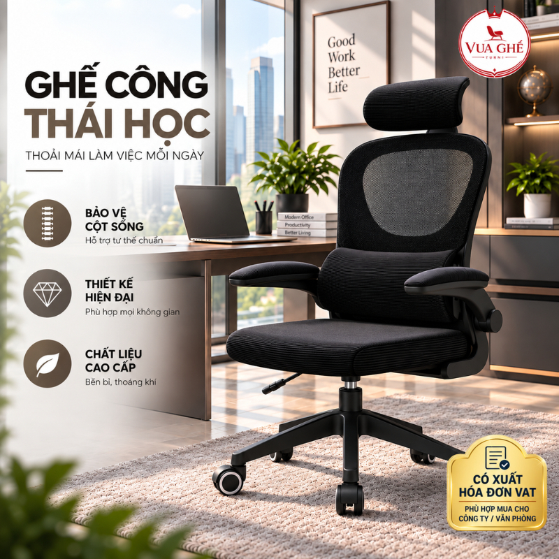 Ghế văn phòng cao cấp VUAGHEQIHUI ghế làm việc, ghế xoay 360 độ, ghế tựa lưng…