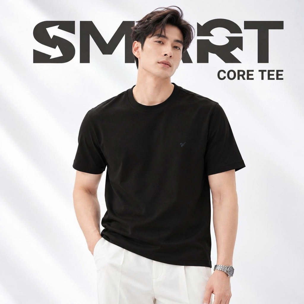 Áo thun nam ngắn tay SMART CORE TEE TORANO chất Cotton mát lạnh thoáng khí,co…