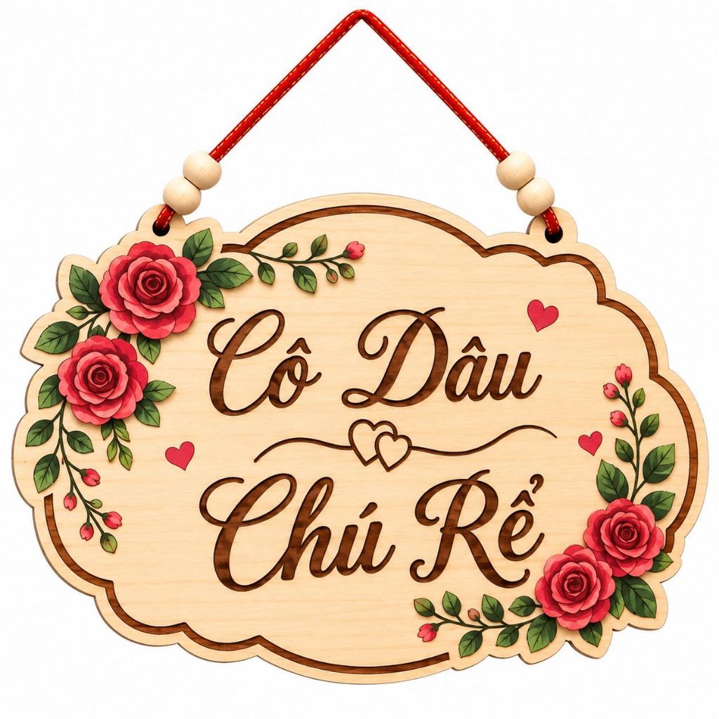Bảng Gỗ Tên Cô Dâu Chú Rể — ảnh listing minh họa