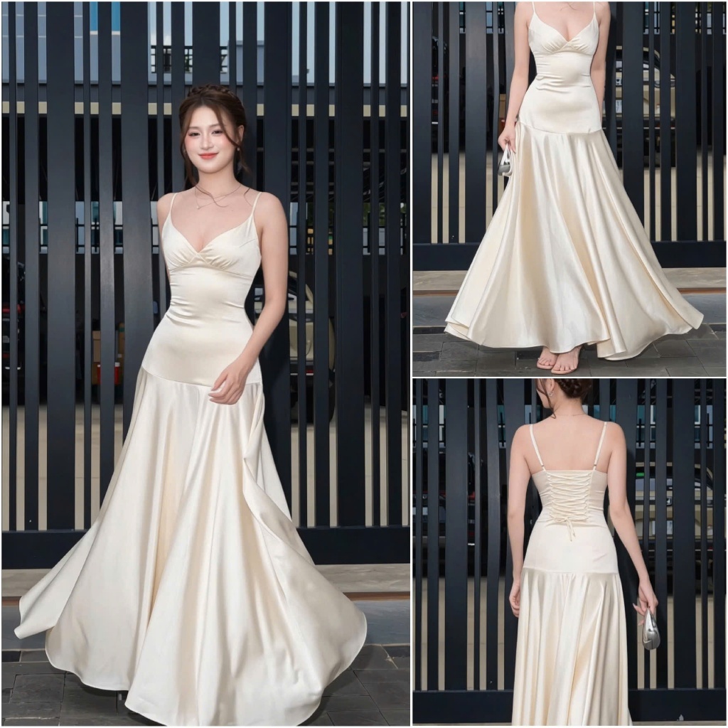 Đầm Lụa 2 Dây Y125 Thanh Lịch Nữ Tính Sang Trọng – Akara Closet