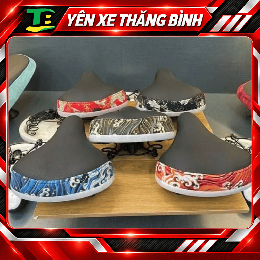 Yên Xe Điện Asama, Sonsu, Hitasa Phối Họa Tiết Thời Trang, Bộ Yên Trước Sau Xe Đạp Điện 2 Yên Hot Tr