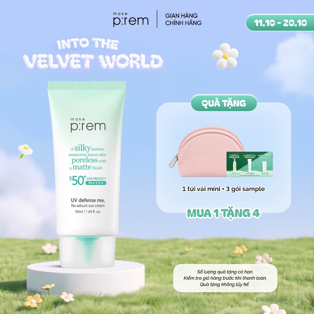 Kem Chống Nắng Make P:rem UV Defense Me NoSebum Sun Cream SPF50+ PA++++