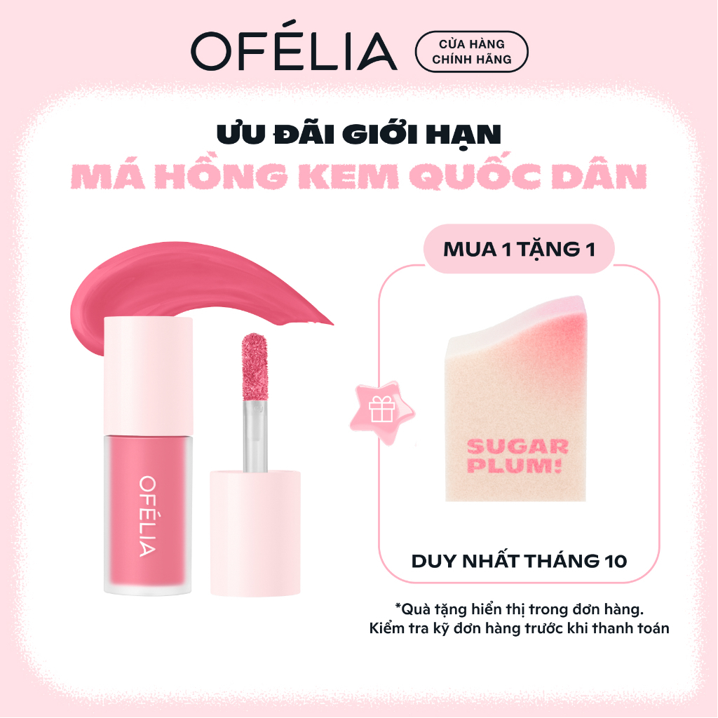 Má Hồng Kem OFÉLIA Lolli Liquid Blush Ửng Hồng Tự Nhiên, Căng Bóng, Mềm Mịn…