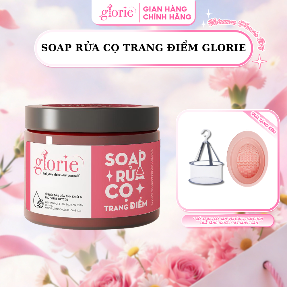 Soap Rửa Cọ Trang Điểm Glorie - Hũ 130gram