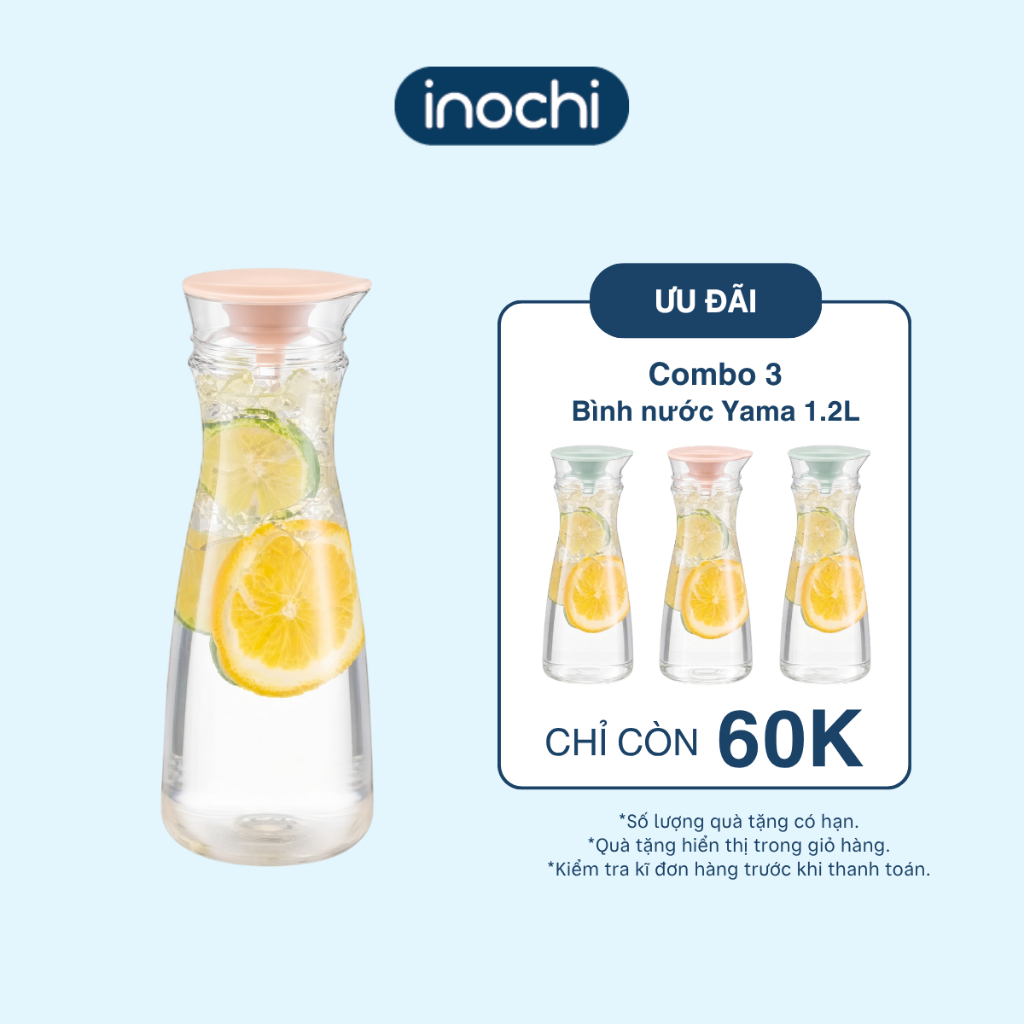 Bình đựng nước Cao Cấp Inochi Yama 1.2L dung tích lớn, nhựa nguyên sinh an…