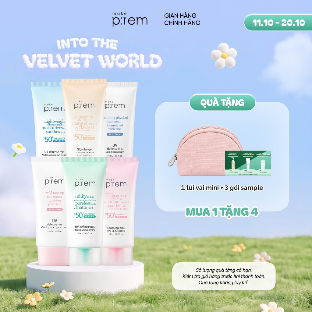 Kem Chống Nắng Make P:rem Nâng Tone Dịu Nhẹ Phù Hợp Cho Mọi Loại Da SPF50+…