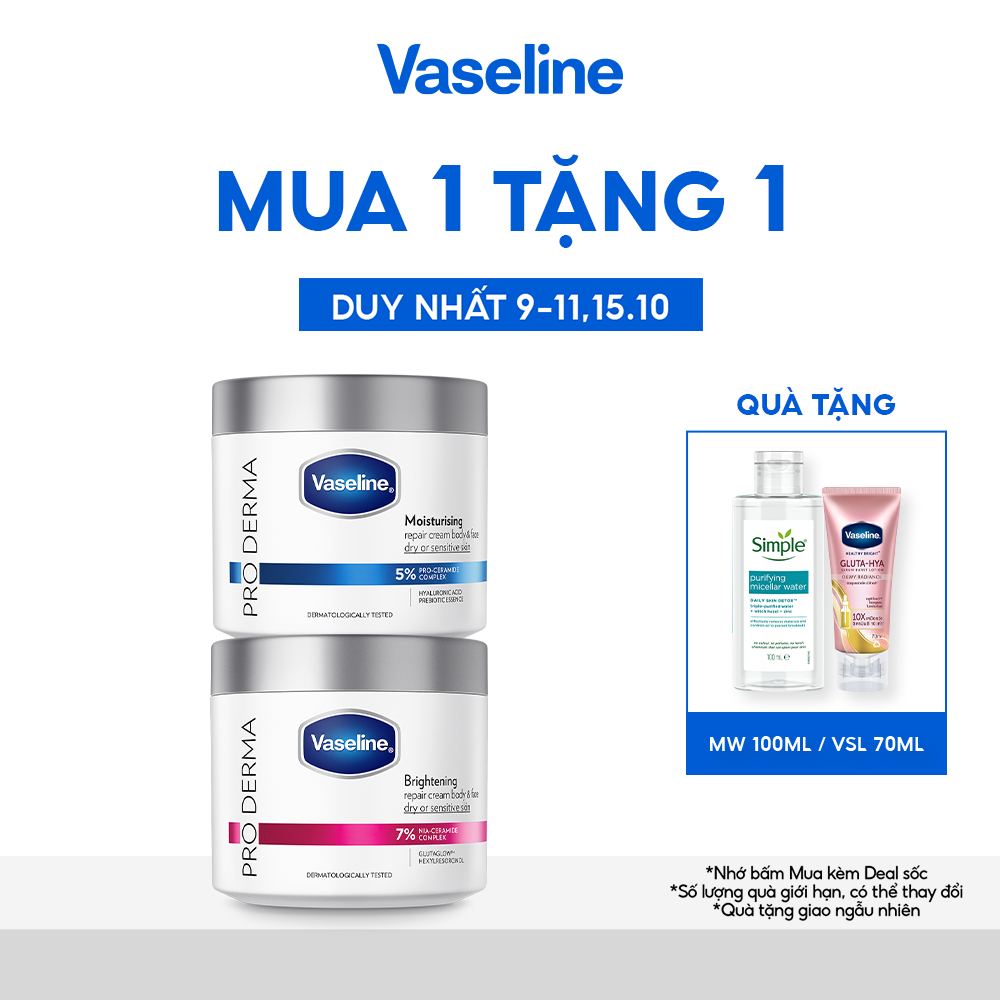 Kem Tuyết Ủ Trắng Vaseline Pro Derma 7%Nia-Ceramide/Ủ Ẩm Sâu Đa Tầng 72H Da Ẩm…