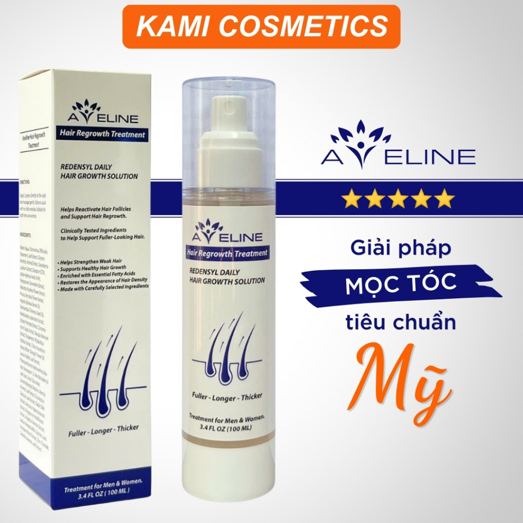 Serum kích mọc tóc Aveline công nghệ Mỹ,💥HÀNG CAO CẤP CHÍNH HÃNG💥 kích tóc mọc nhanh, mọc rậm dày chắc khỏe bóng đẹp.