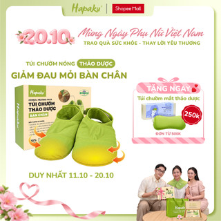Túi chườm nóng thảo dược hapaku giảm đau bàn chân, căng cứng cơ dùng lò vi sóng