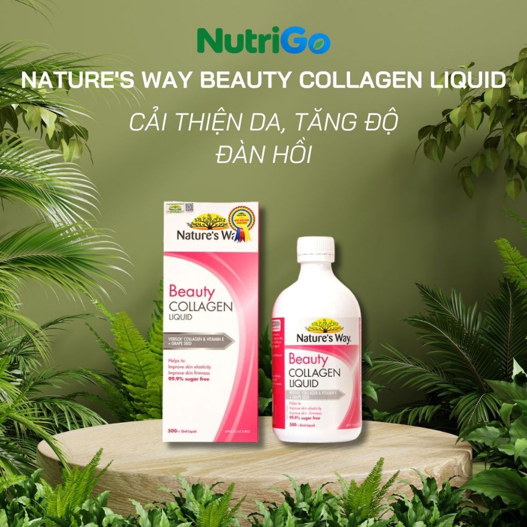 Dung dịch collagen làm đẹp Nature's Way Beauty Collagen Liquid, 500ml, cải thiện da, tăng độ đàn hồi