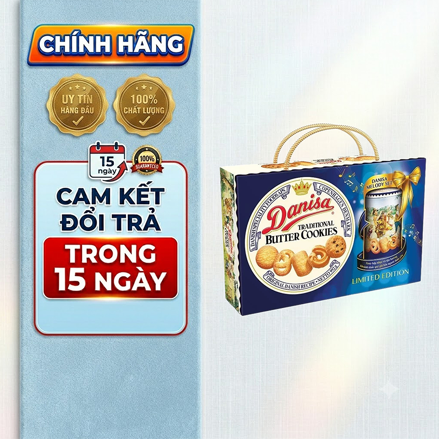 [PHIÊN BẢN GIỚI HẠN] Hộp Quà Bánh Quy Danisa Melody Hộp Nhạc 992G (Limited)