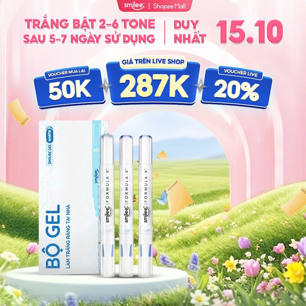 Bộ 3 bút gel làm trắng răng Smilee dùng cho bộ kit trắng răng Smilee Extra và…