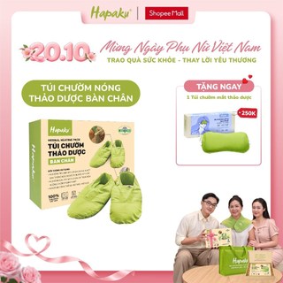 Túi chườm nóng thảo dược bàn chân hapaku, giảm nhức mỏi, tê buốt bàn chân, làm nóng bằng lò vi sóng