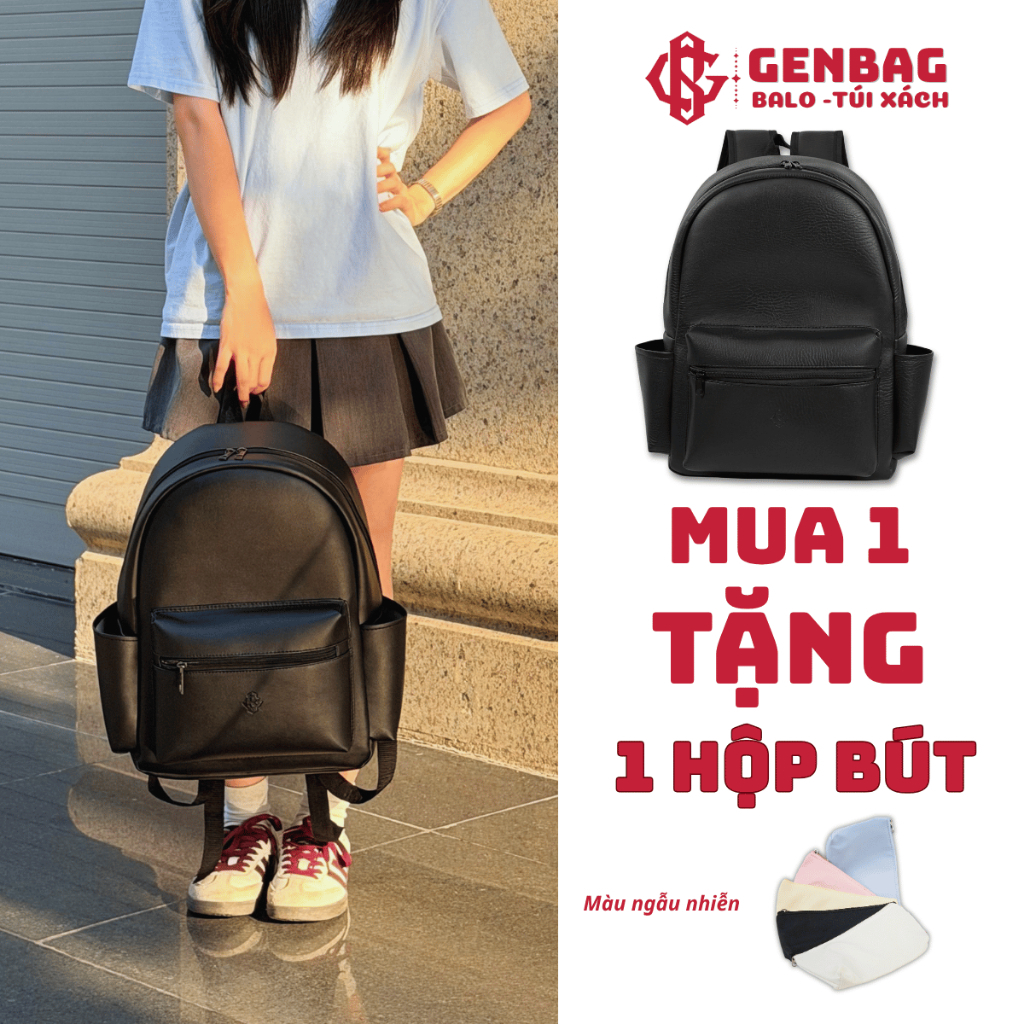 Balo da đi học 5 mặt chống sốc GENBAG balo nam nữ có ngăn bí mật phong cách Hàn Quốc BL29