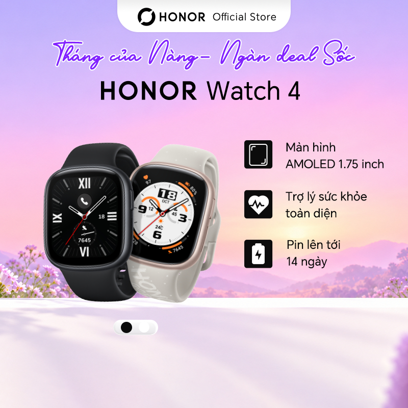 Đồng hồ thông minh Honor Watch 4 | Màn hình 1.75" AMOLED, Pin 14 ngày, Nghe gọi | BH 12 Tháng