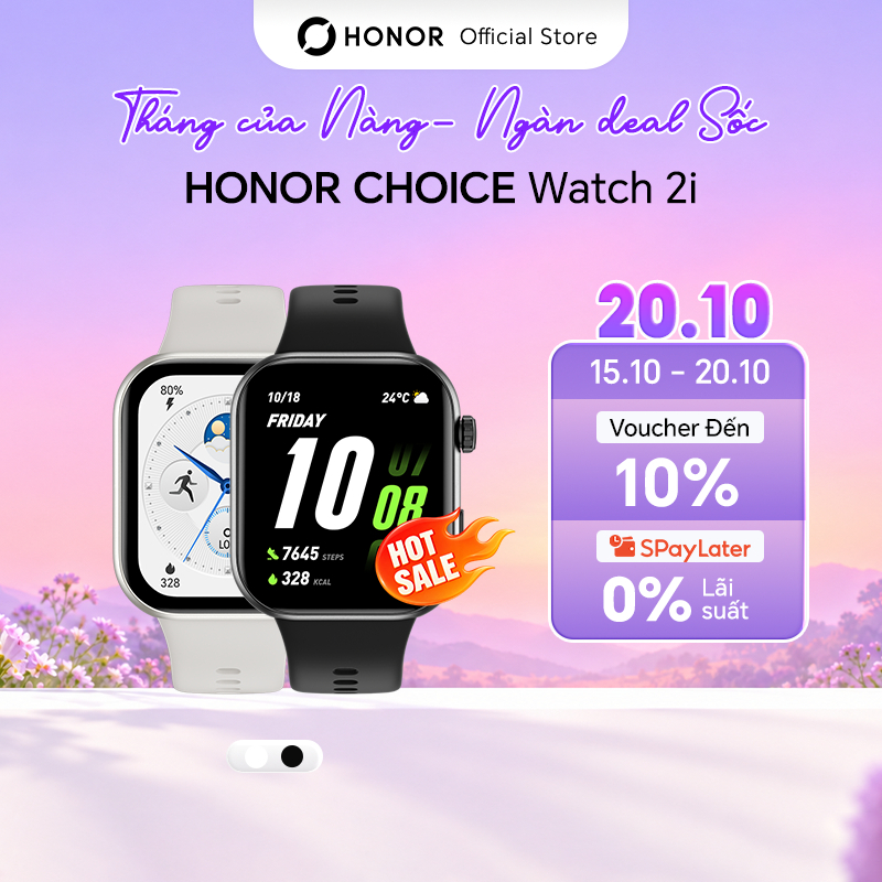 [HÀNG TĂNG KHÔNG BÁN] Đồng hồ thông minh Honor Choice Watch 2i| Màn hình  1.85 " AMOLED, Pin 14 ngày