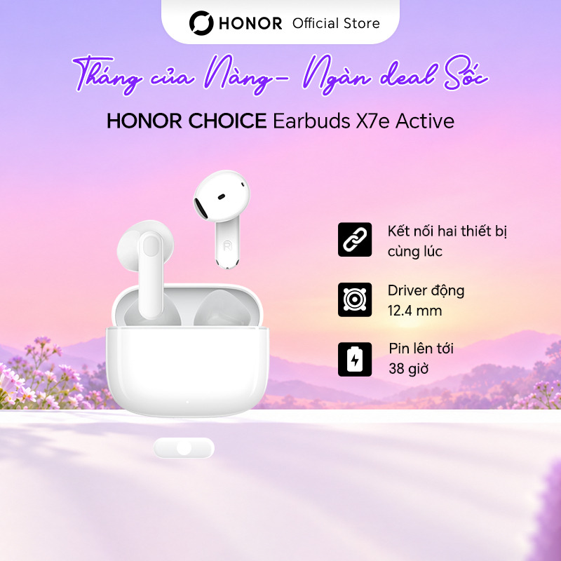 Tai Nghe Bluetooth Honor Choice Earbuds X7e Active | Thời lượng pin lên đến 38 giờ | Kháng bụi và nước IP54