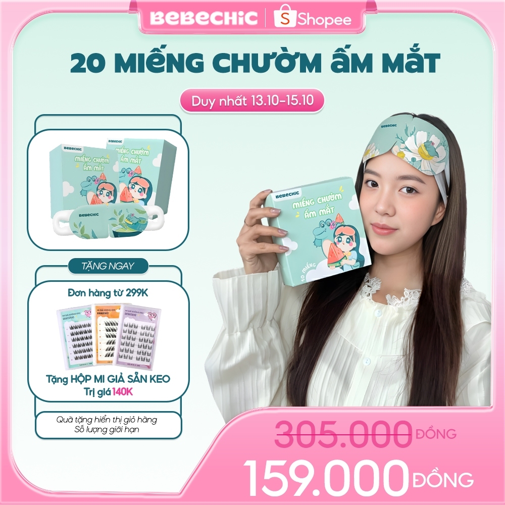 Miếng Chườm Ấm Mắt BEBECHIC Tỏa Nhiệt Dịu Nhẹ Giúp Thư Giãn, Giảm Mệt Mỏi (Hộp 20 Miếng)