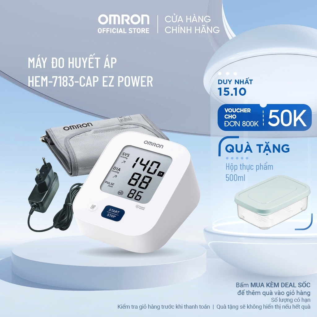 Máy Đo Huyết Áp OMRON EZ Power HEM-7183-CAP - Bảo hành 5 năm
