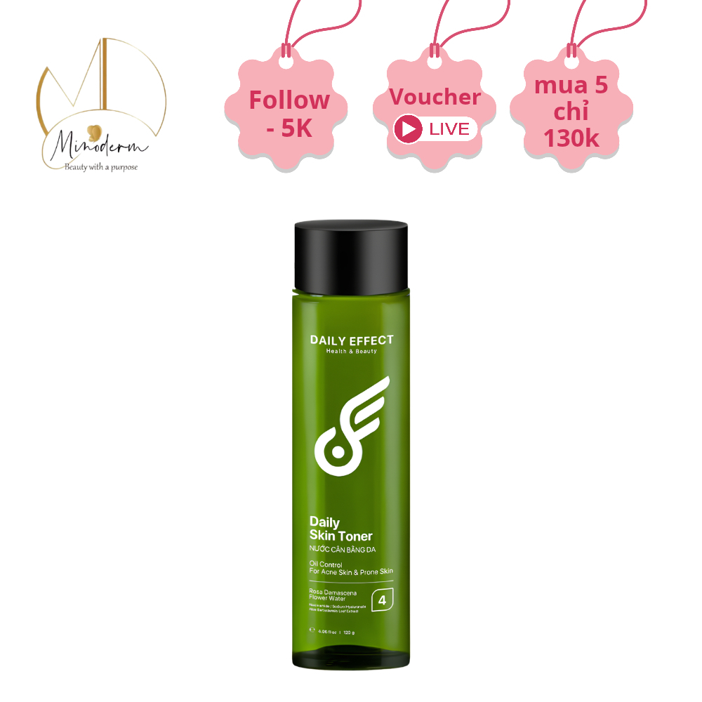 Nước cân bằng DAILY EFFECT Daily Skin Toner cung cấp độ ẩm cho da dầu mụn 120g