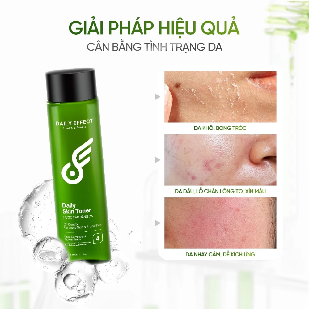Ảnh 6 của Nước cân bằng DAILY EFFECT Daily Skin Toner cung cấp độ ẩm cho da dầu mụn 120g