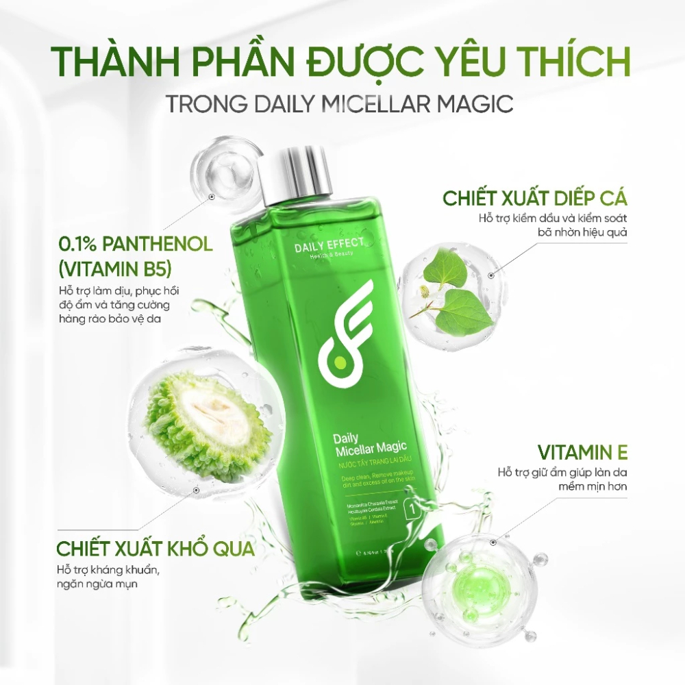 Ảnh 3 của Nước Tẩy Trang DAILY EFFECT Daily Micellar Magic làm sạch dịu nhẹ 200ml