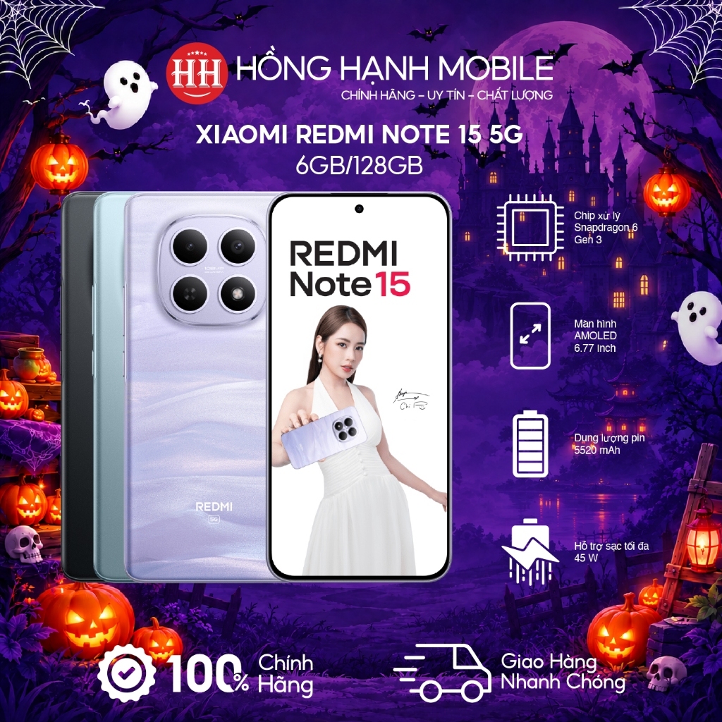 Điện Thoại Xiaomi Redmi Note 15 5G 6GB/128GB - Hàng Chính Hãng