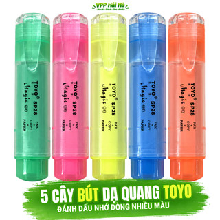 5 cây bút dạ quang toyo