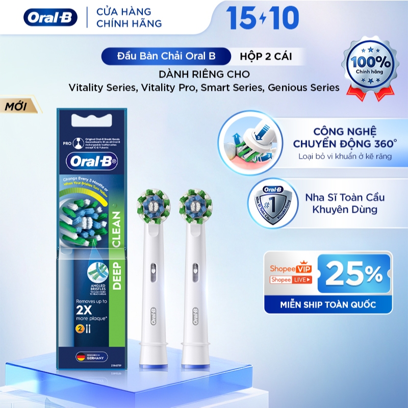 Đầu Bàn Chải Điện ORAL B Vitality Chính Hãng 100%, Extra Sensi/ Whitening/ Deep Clean