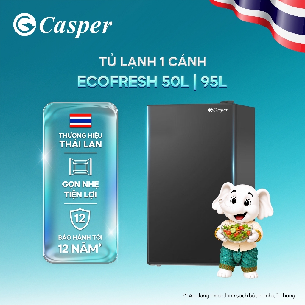 Tủ lạnh mini Casper một cửa 50L/ 95L RO-E50PG1/ RO-E95PGR (Có đóng tuyết)…