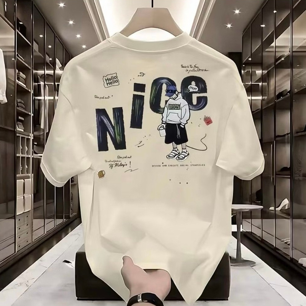 Áo Thun UNISEX Nam Nữ in Hình NICE chất liệu Cotton co giãn 4 chiều - BOONE