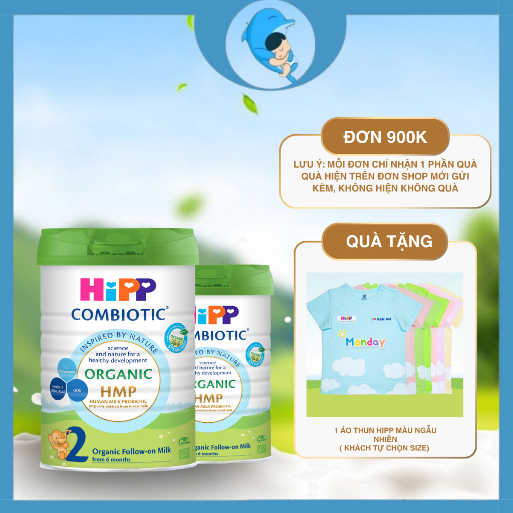 Sữa công thức HIPP Organic số 1,2,3 lon 350/400/800g Bò & Dê hỗ trợ phát triển toàn diện MECAHEO