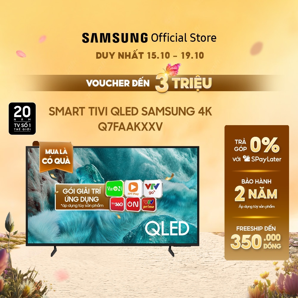 Smart Tivi Samsung QLED Q7F 4K Samsung Vision AI Smart TV (2025) - Miễn phí lắp đặt