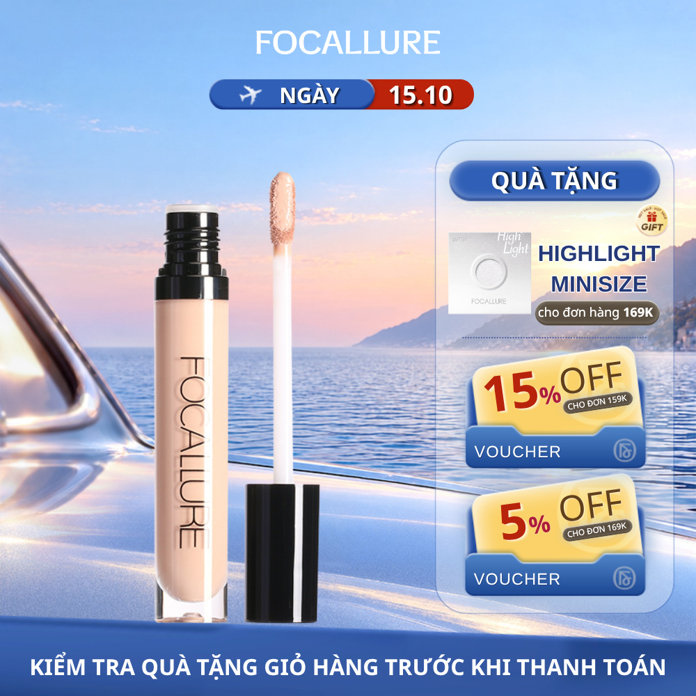 FOCALLURE Kem che khuyết điểm che phủ quầng thâm và vết thâm 3.8g