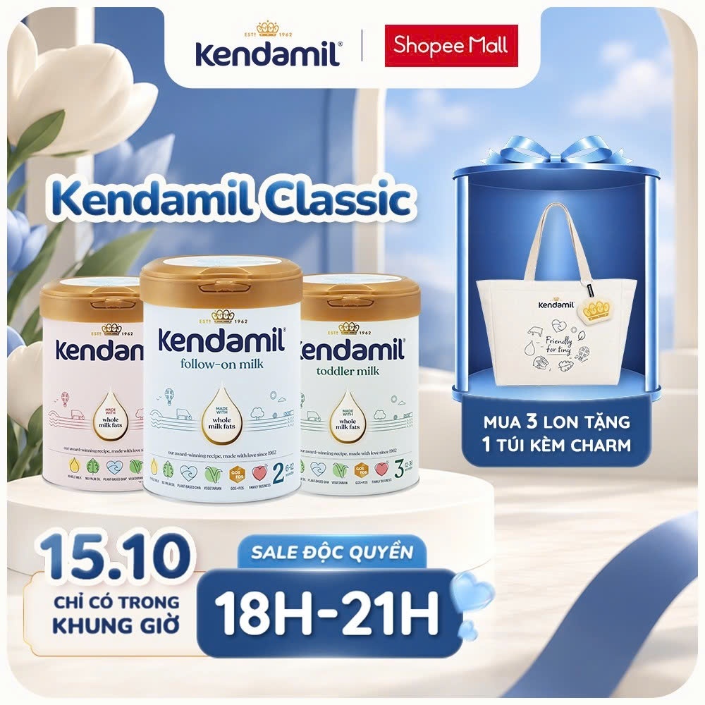 Sữa Công Thức Nguyên Kem Kendamil Classic 800gr