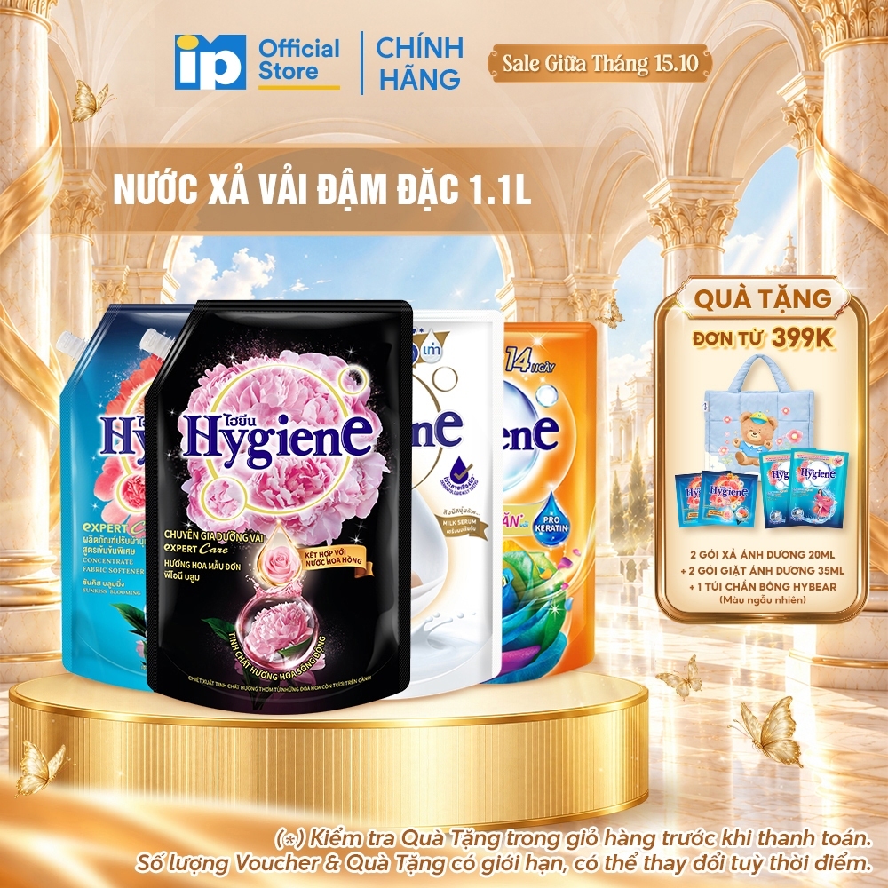 Nước Xả Vải Đậm Đặc Hygiene 1.1L (Sản Xuất tại VN)