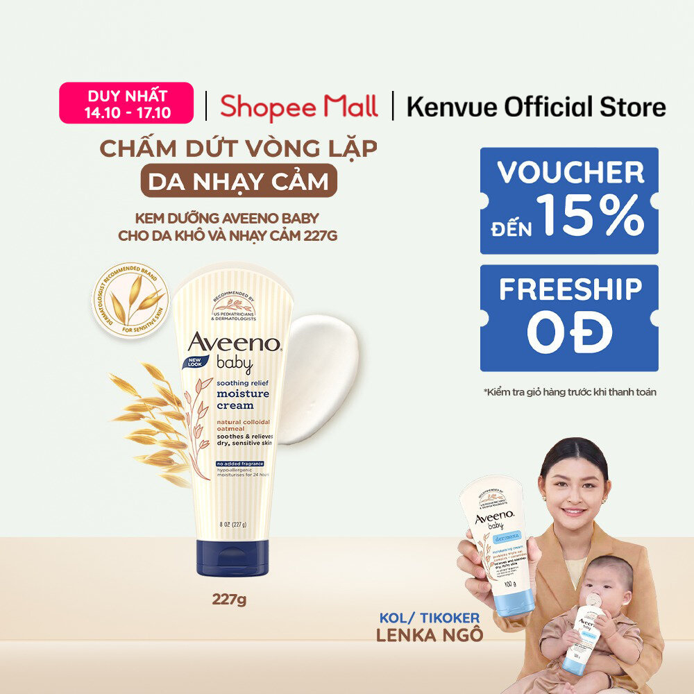 Kem dưỡng Aveeno Baby cho da khô và nhạy cảm 227g