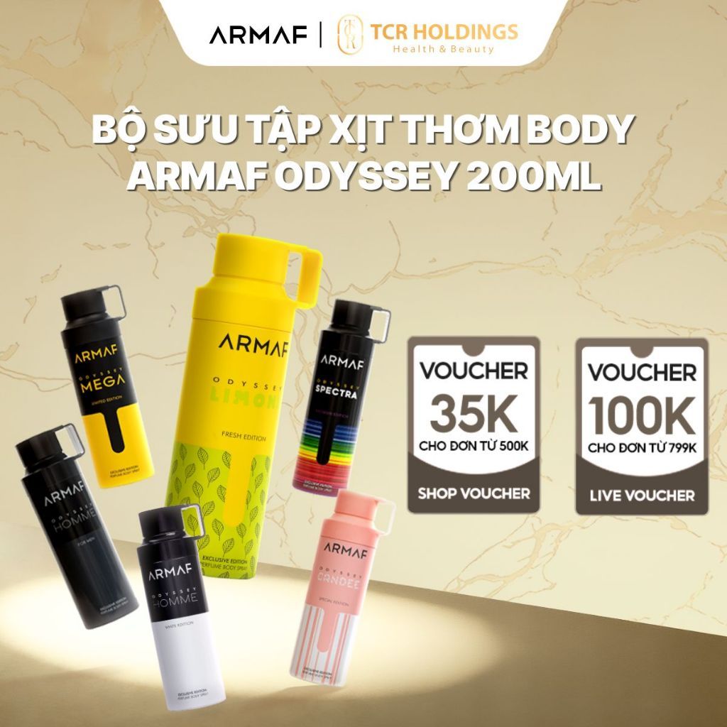 BST Xịt Thơm Body Armaf Odyssey 200ml Lưu Hương Thơm Mát Dùng Hằng Ngày