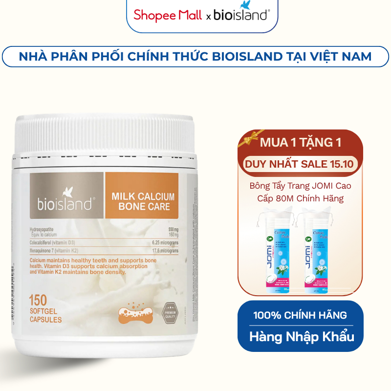 Viên Nang Canxi Sữa Bò Non Bioisland Canxi Cho Mẹ Bầu Và Sau Sinh, Trẻ Dậy…