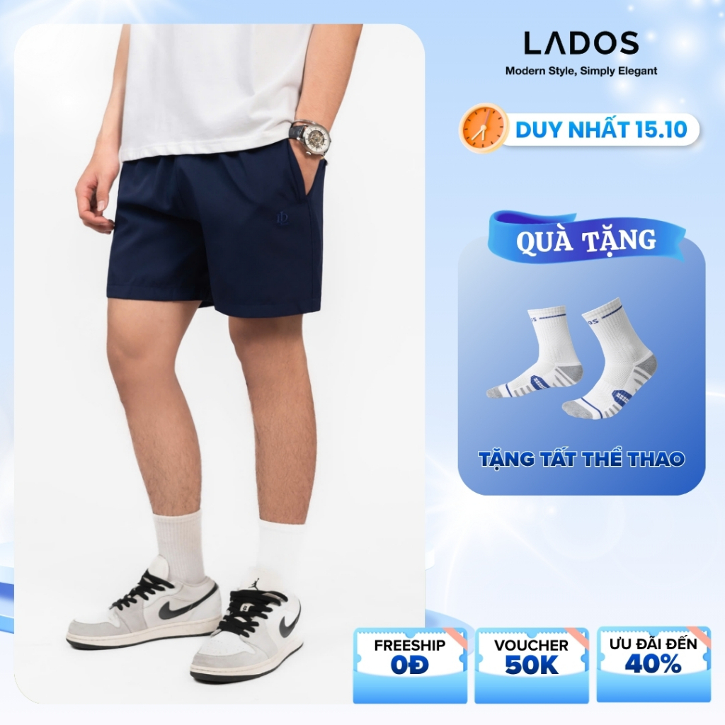 Quần Short Đùi Nam Chất Mango Mịn, mát cao cấp LADOS-4099 có dây rút, túi tiện lợi, dạo phố, tập gym, chạy bộ