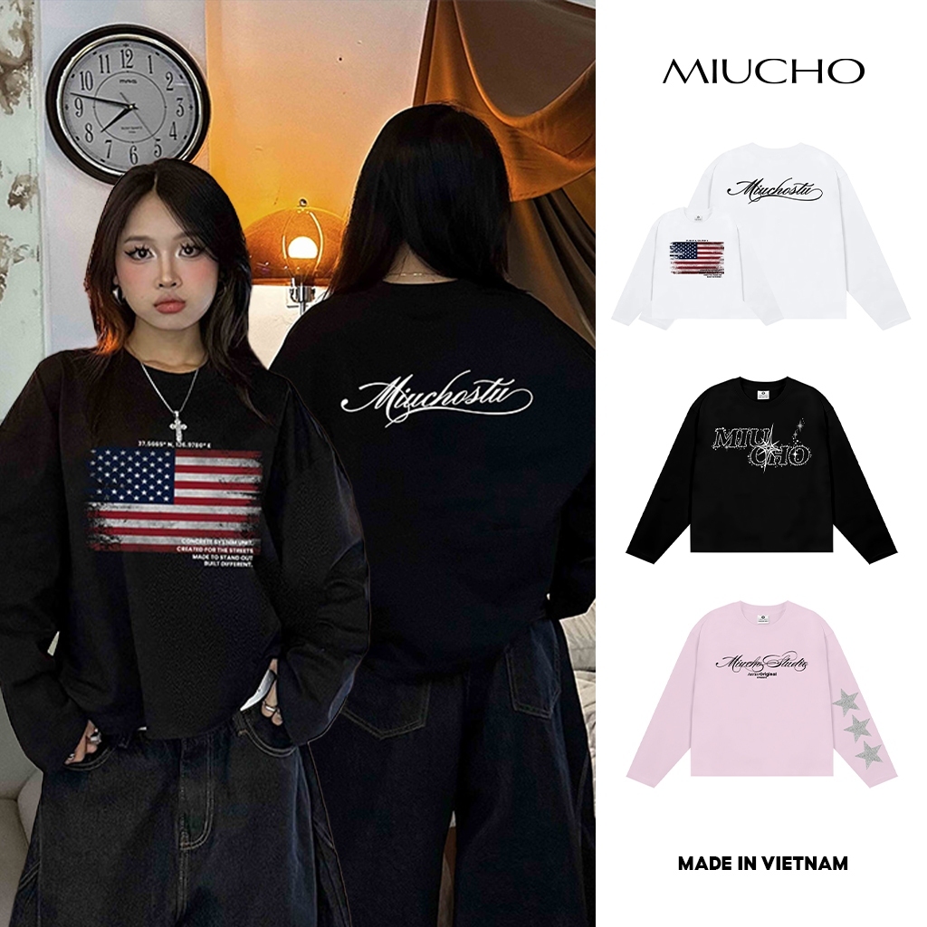 Áo thun boxy tay dài Miucho BST Streetwear