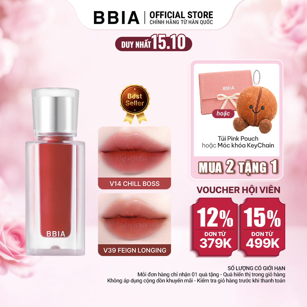 Son kem nhung thuần chay, nhẹ môi BBIA Last Velvet Tint V Edition 5g