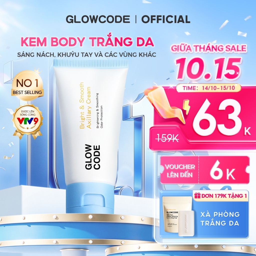 Kem Body Trắng Da Glowcode Dưỡng Trắng Nách Giảm Thâm Nách Khuỷu Tay Đầu Gối Dưỡng Ẩm Với Niacinamide