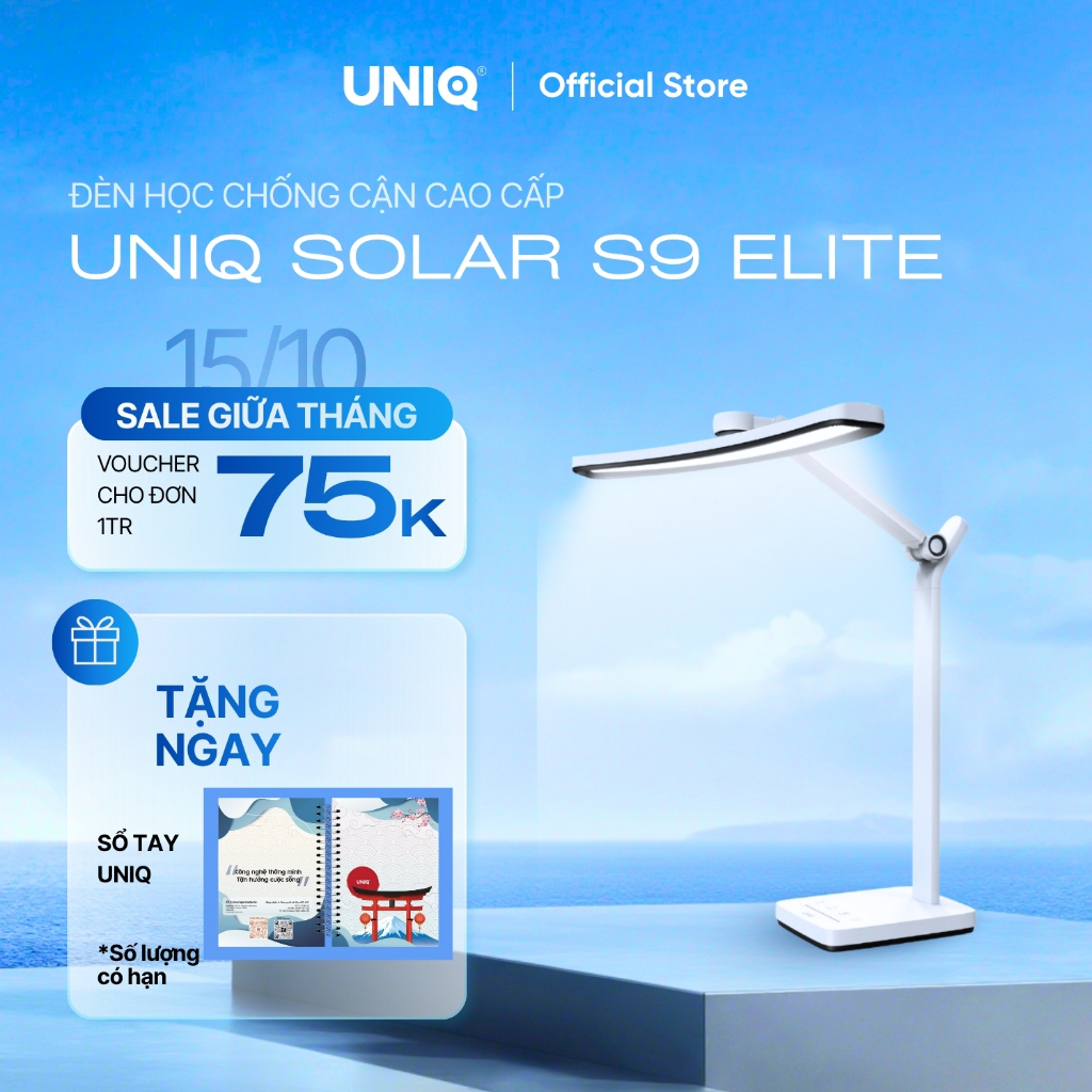Đèn led để bàn làm việc cao cấp UNIQ Solar S9 Elite đèn học đọc sách chống cận…