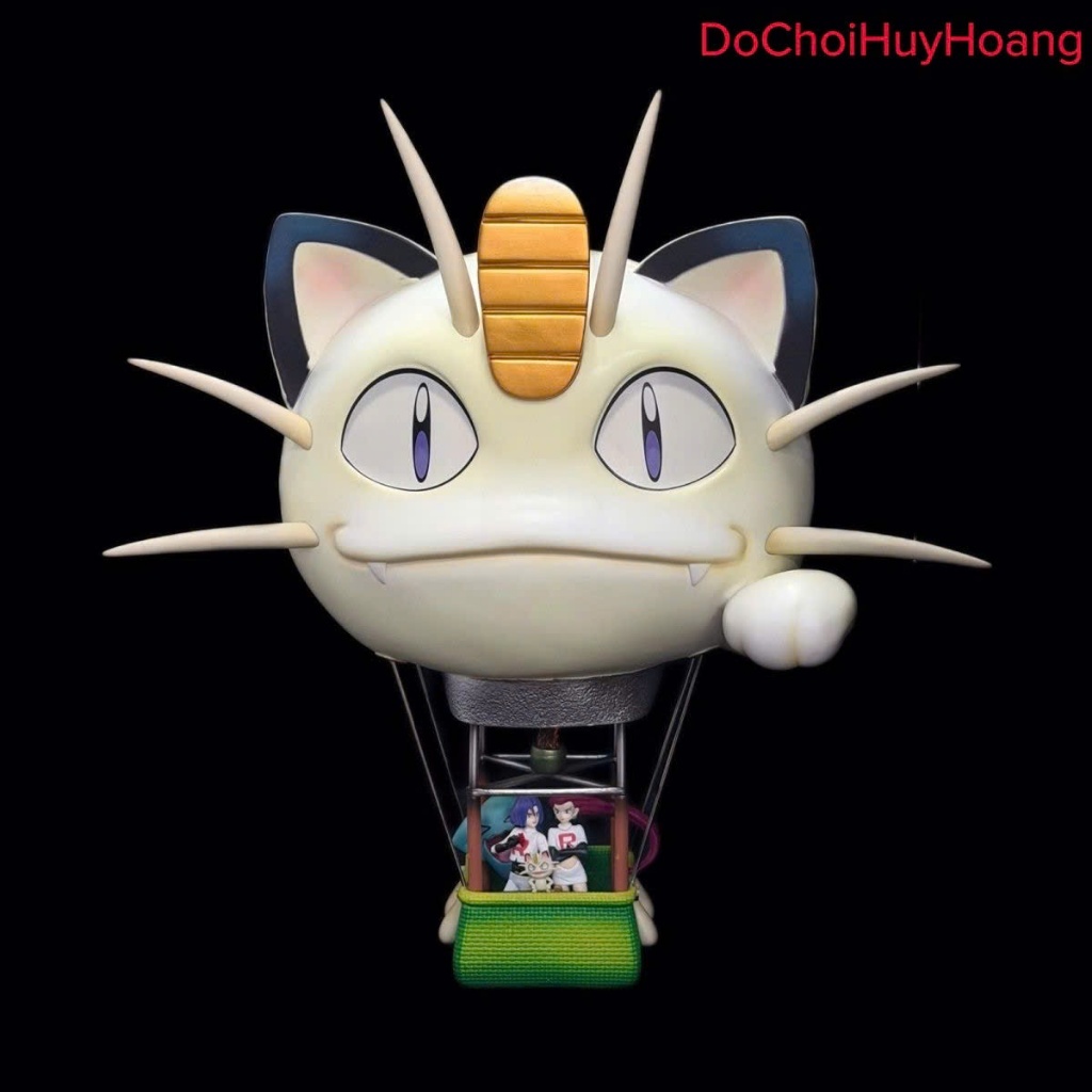 Mô Hình tượng Team R Đội cùng khí cầu Meowth 39cm