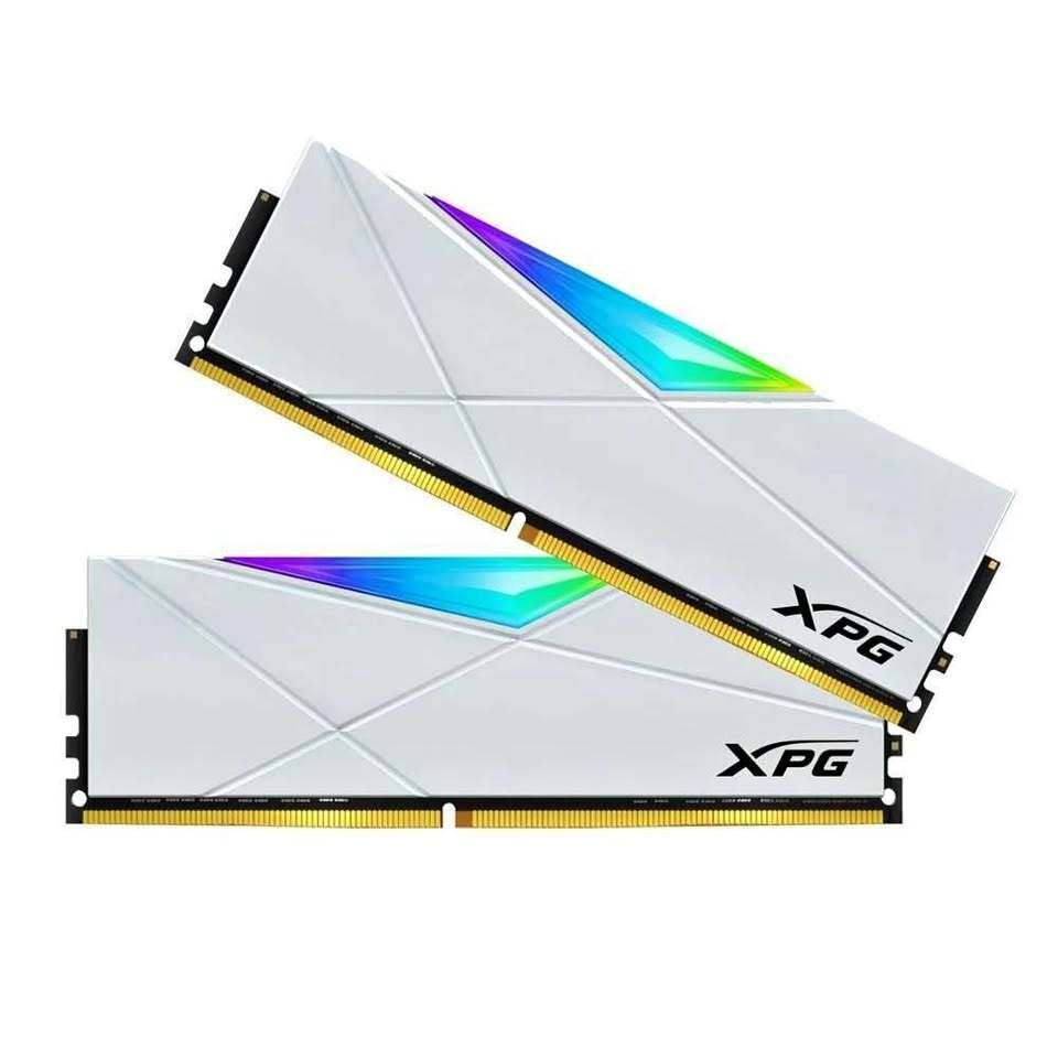 [BH 2/2030] Ram Adata XPG D50 RGB Trắng 16GB (8gbx2) DDR4 3200Mhz - Hàng chính hãng